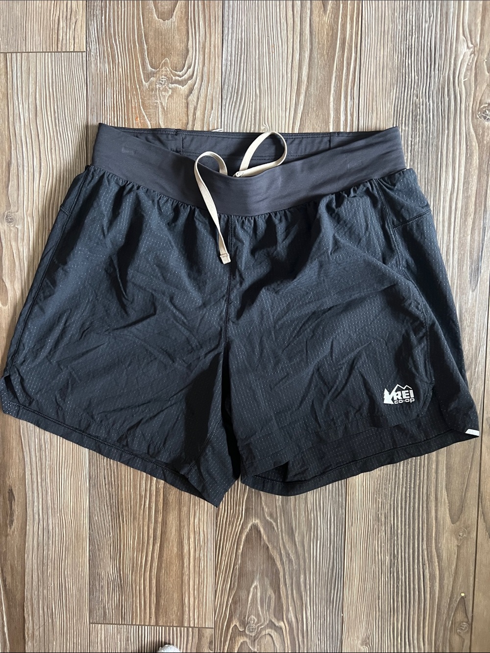 REI Black Women's Performance Running Shorts with Drawstring